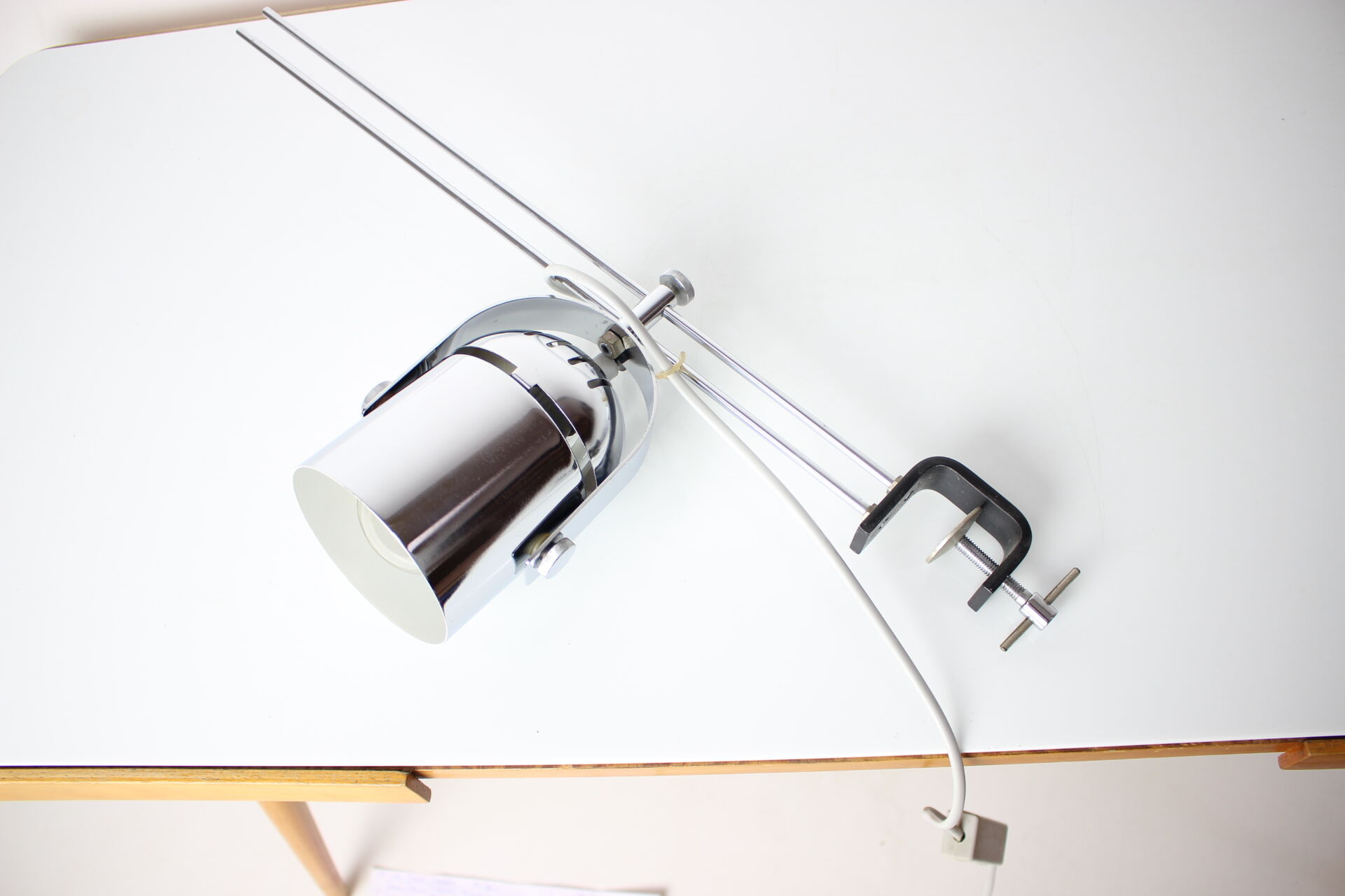 Mid-century adjustable table lamp designed by Stanislav Indra, 1970's.