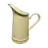 Broc enamelled metal White navy old vintage blue
