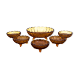 A set of 6 glass platters, Poland, 1970s
