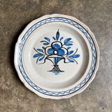 Round dish, black bottom in glazed terracotta