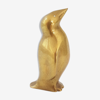 Pingouin en laiton doré 1970