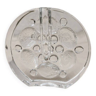 Vase en verre solifleur Walther, conçu par H. Düsterhaus, Allemagne, années 1970.