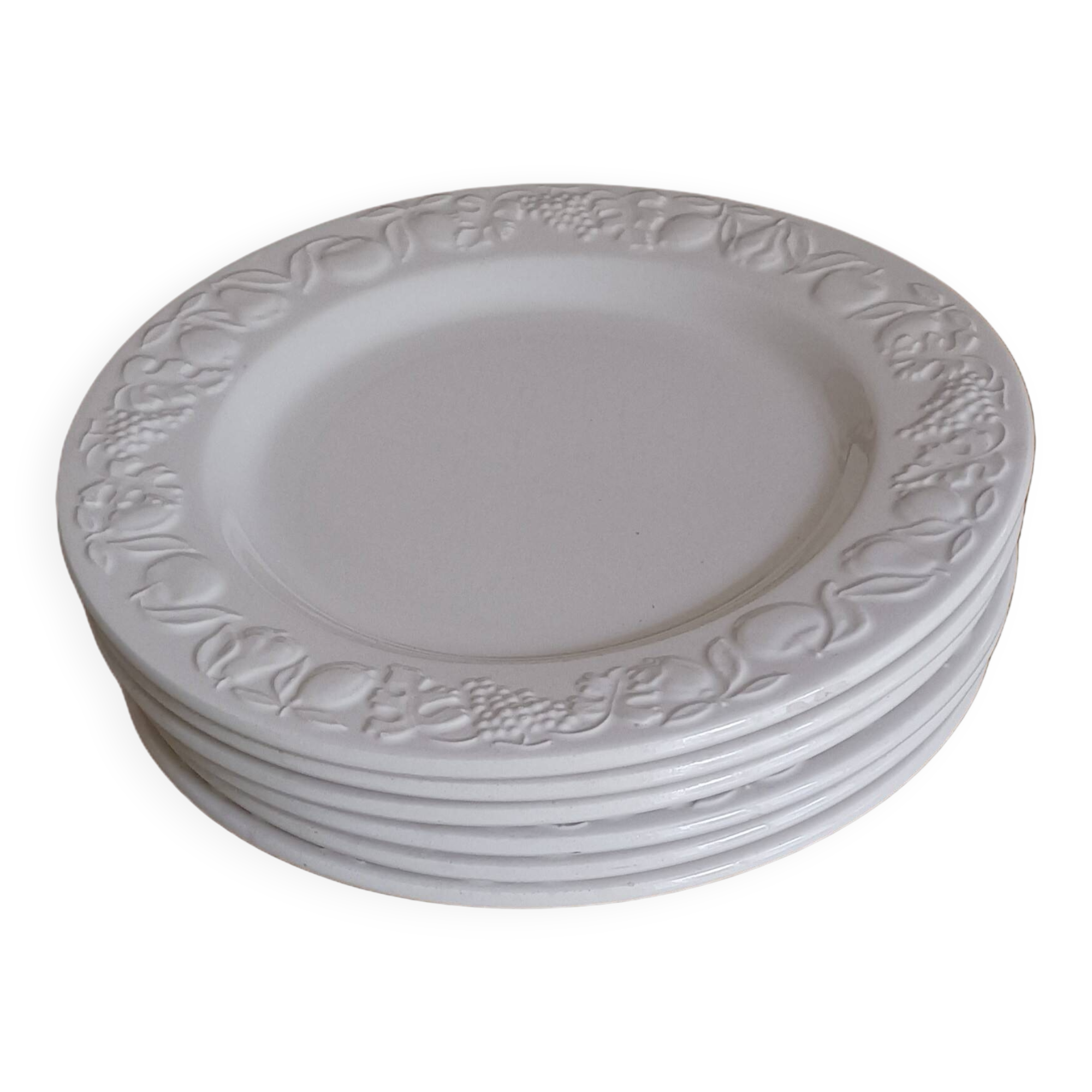 6 Franco Giorgi dessert plates by Quadrifoglio + Gingo B cutlery