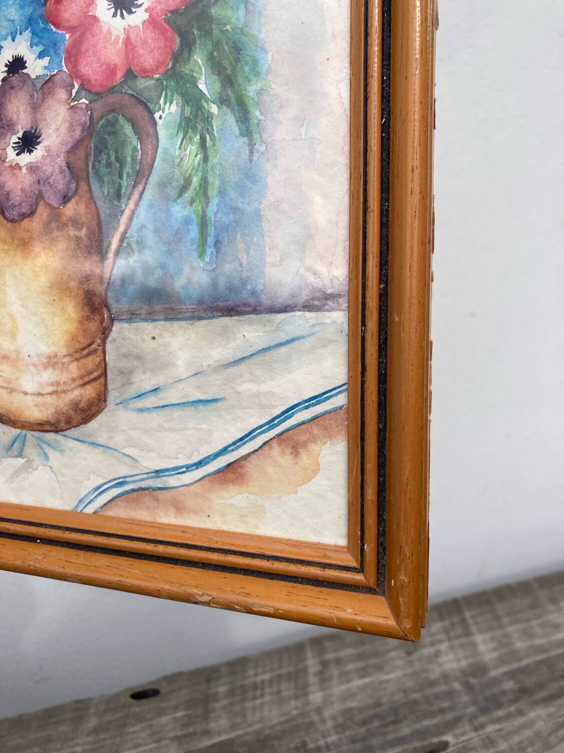Nature morte bouquet aquarelle sur papier