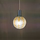 Small Danish hanging lamp in glass.