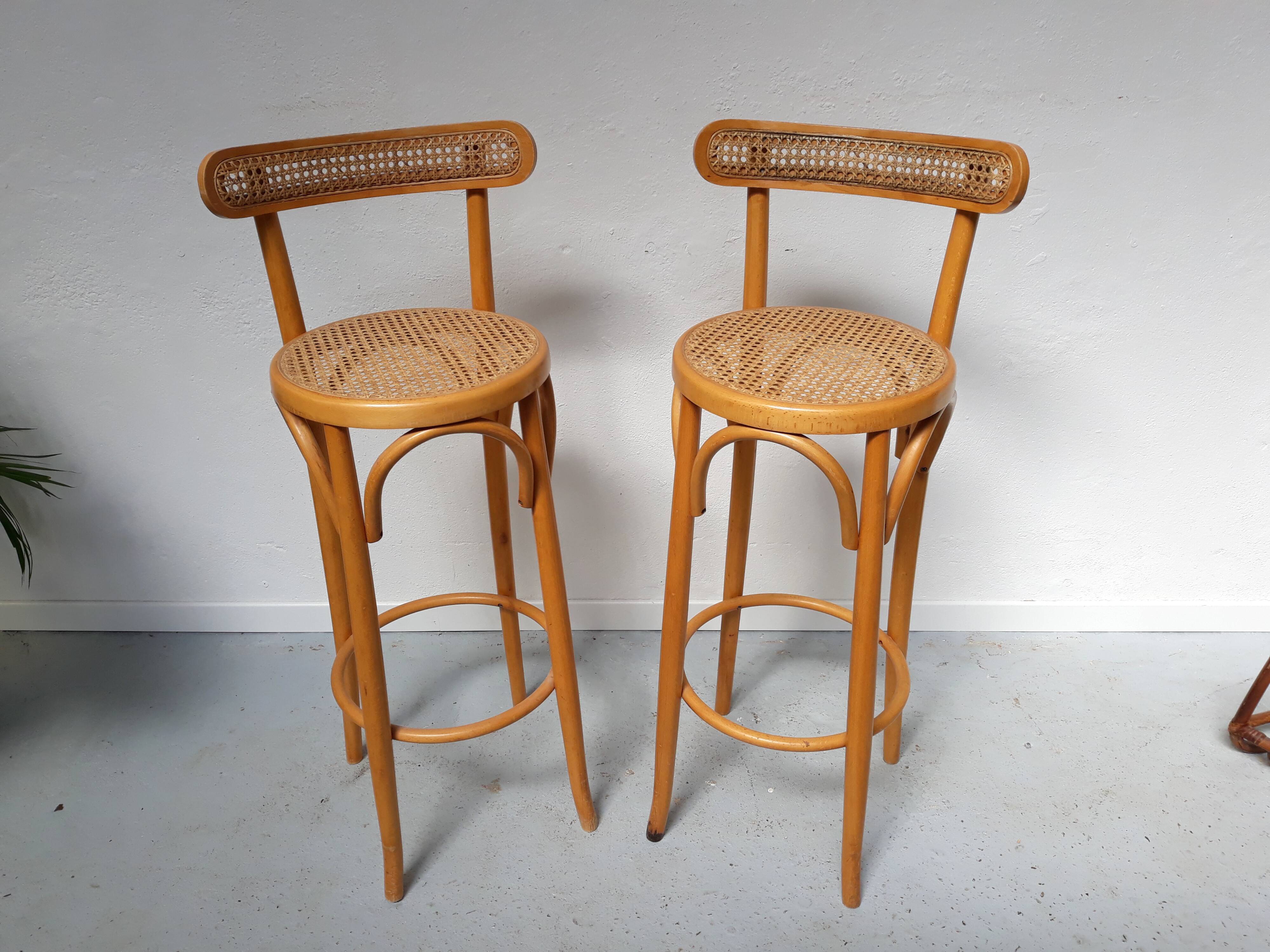 Pair of high chairs bistro stools
