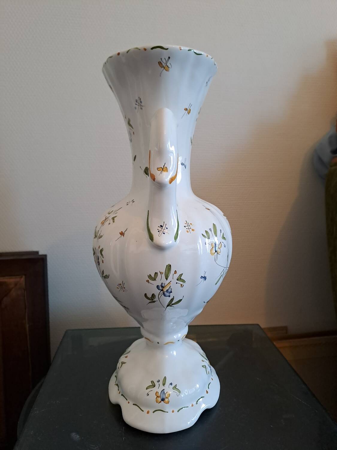 Moustiers Vase Signed.