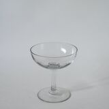 Magnificent set of 6 mismatched crystal champagne glasses 1930-1950 11 x 9 cm. In excellent condition