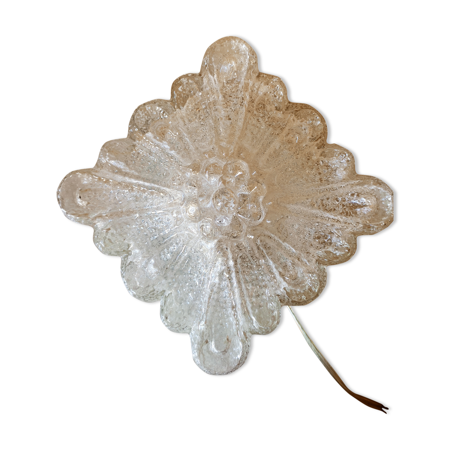 Textured glass ceiling lamp