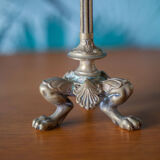 pair of numbered bronze candle holder