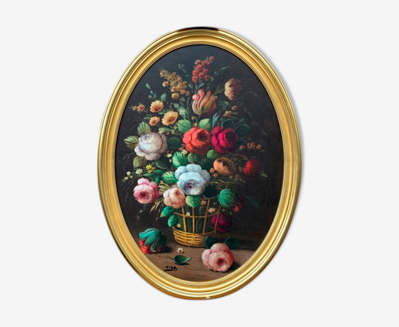 Peinture "Nature morte aux fleurs"