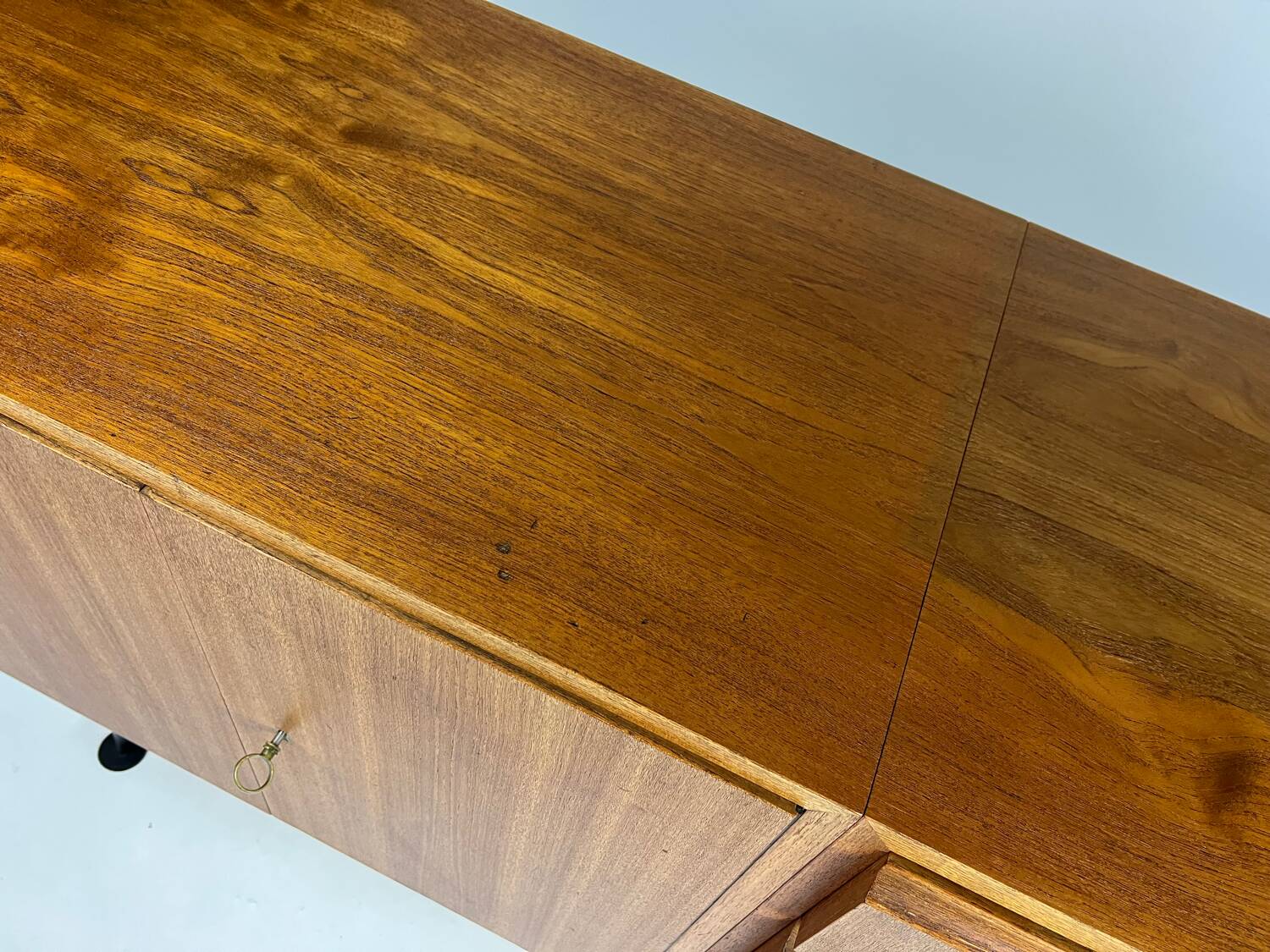 Vintage teak sideboard drawers 60s mid-century design