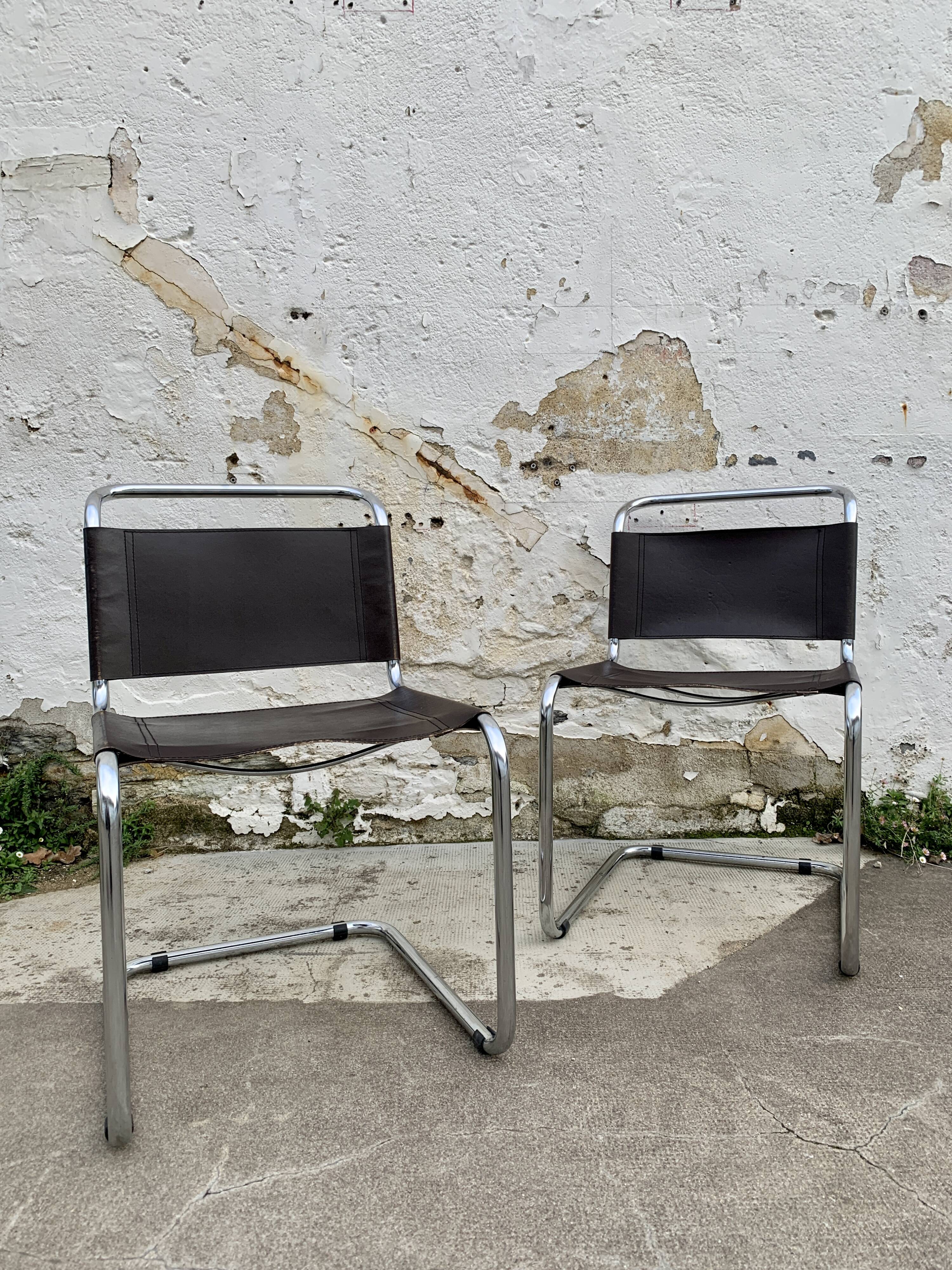 Pair of chairs B33 by Marcel Breuer