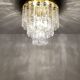 Large Brass Chandelier by Glashütte Limburg