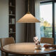 White Murano Glass Pendant Light with Black Rim, Italy, Mid-Century