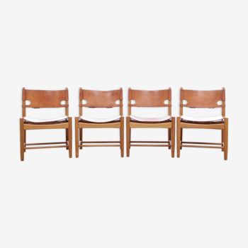 Suite of 4 chairs model 3237 by Borge Mogensen for Fredericia Furniture