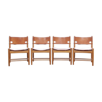 Lot de 4 chaises modèle 3237 de Borge Mogensen pour Fredericia Furniture