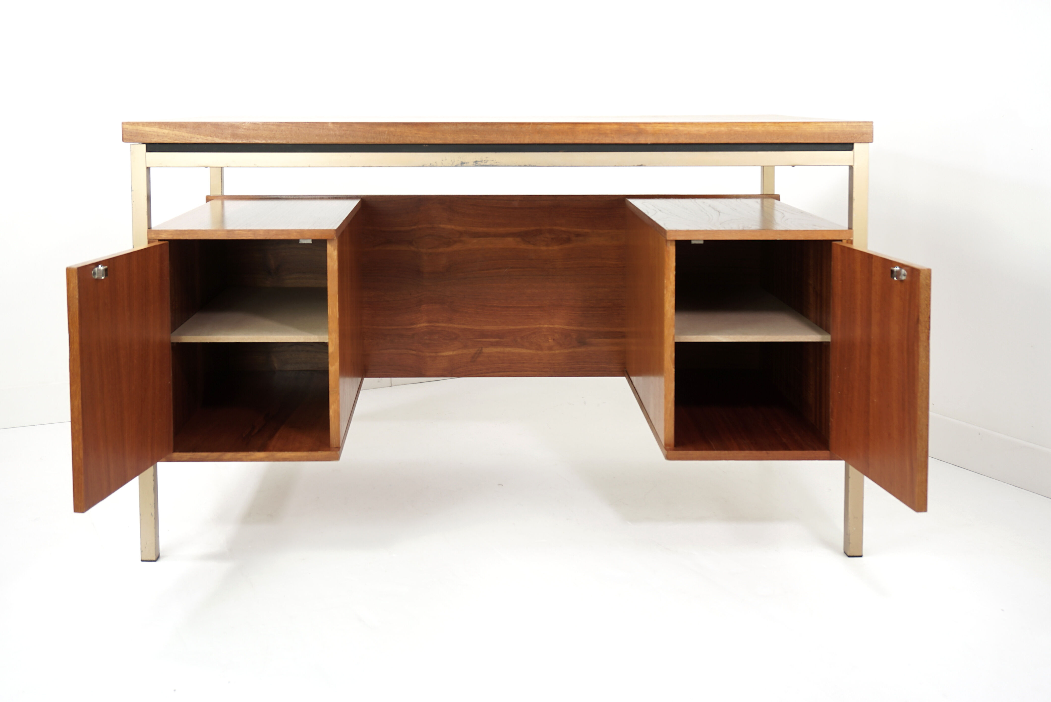 Teak and metal desk 50s