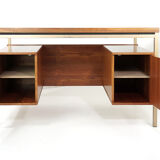 Teak and metal desk 50s
