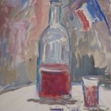 Maurice Utrillo: July 14th Wine, original signed engraving