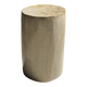 Small accent table in speckled white beige petrified wood H29 D18 - 3327