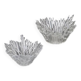 Set of 2 "Revontulet" / "Northern Lights" glass bowls by Tauno Wirkkala for Humppila / Finland / Mid Century Modern Design / 1960s
