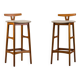 Tabourets de bar en teck danois moderne par Dyrlund, Danemark, années 1960, ensemble de 2.