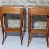 Pair of bedside tables with cherry drawers