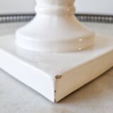 Large vintage white earthenware Medici vase