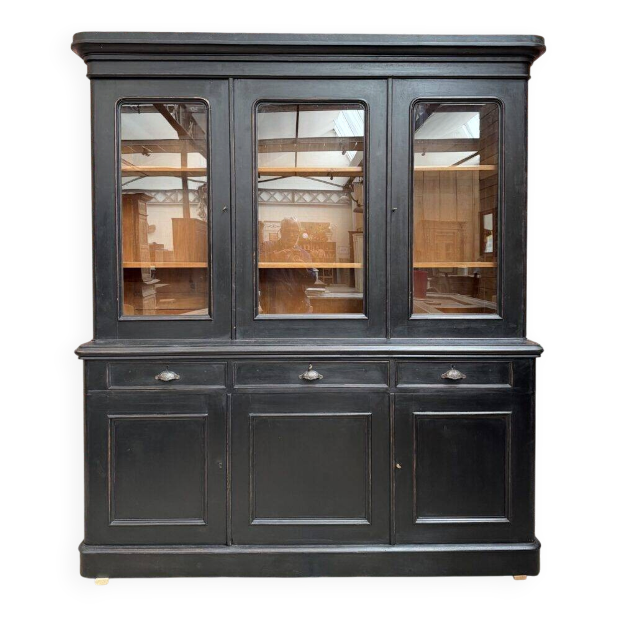 Bibliothèque XIXème patinée noire