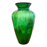 Green glass vase 30 x 17 cm