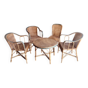 Salon de jardin en rotin