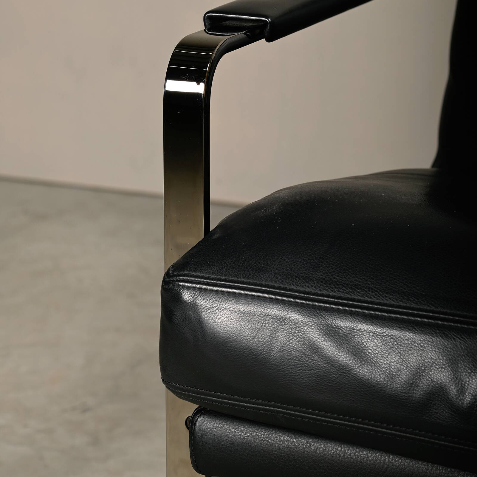 Preben Fabricius Black Leather Lounge Chairs Model 710, Walter Knoll