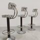 Italian bar stools in boucle fabric by Pedrali, 1970.