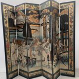 Six-panel painted screen, 20th century