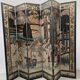 Six-panel painted screen, 20th century