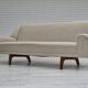 1970s, Danish 3 seater sofa, original condition, wool, teak wood.