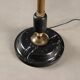 Vintage floor lamp in brass, marble and fabric, Italian design, 1950s.