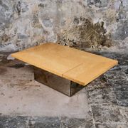 Coffee table bar in ash burl, Paul Michel for Roche Bobois, 1980.