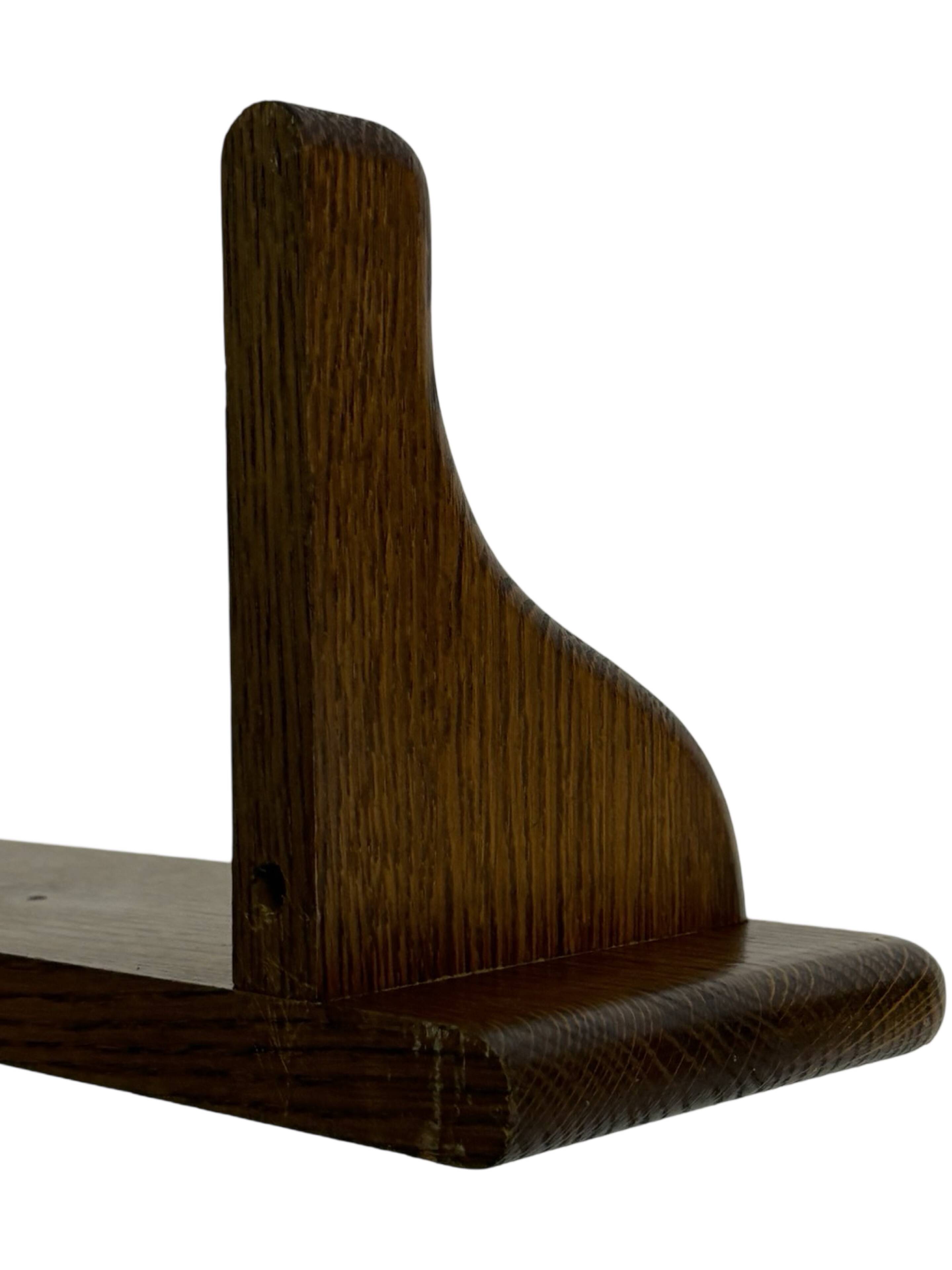 Vintage book shelf wall rack 1970s wood minimalist design