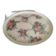 Oval resin tray with rose and ribbon pattern