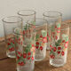 6 vintage orangeade glasses made in Italy