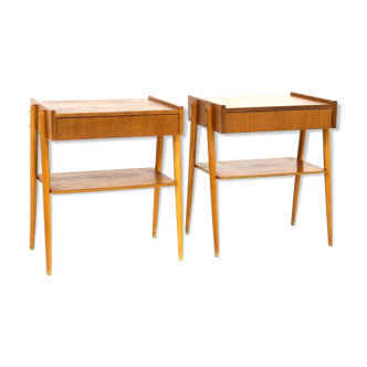 Set de 2 tables de chevet en teck, Carlström, Suède, 1960