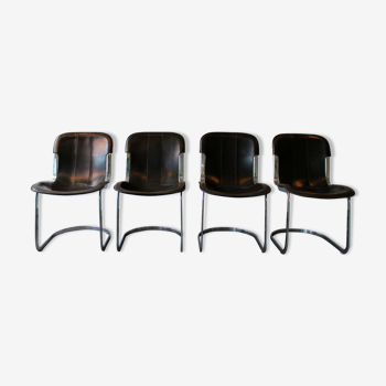 Set of 4 chairs C2 for Cidue, Italy, 1970.