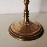 Candlestick, candle holder, modular lotus flower in brass, 50s feldman style
