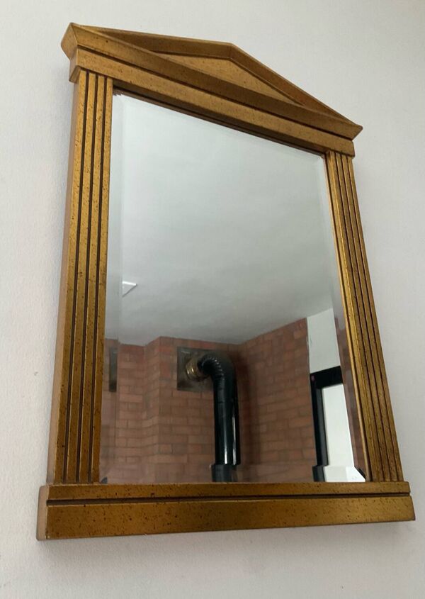 Miroir vintage Deknudt style empire en bois doré