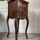 Bedside table / bedside table in veneered wood, molded and carved with foliage Louis XV style