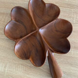 Wooden tray in clover shape