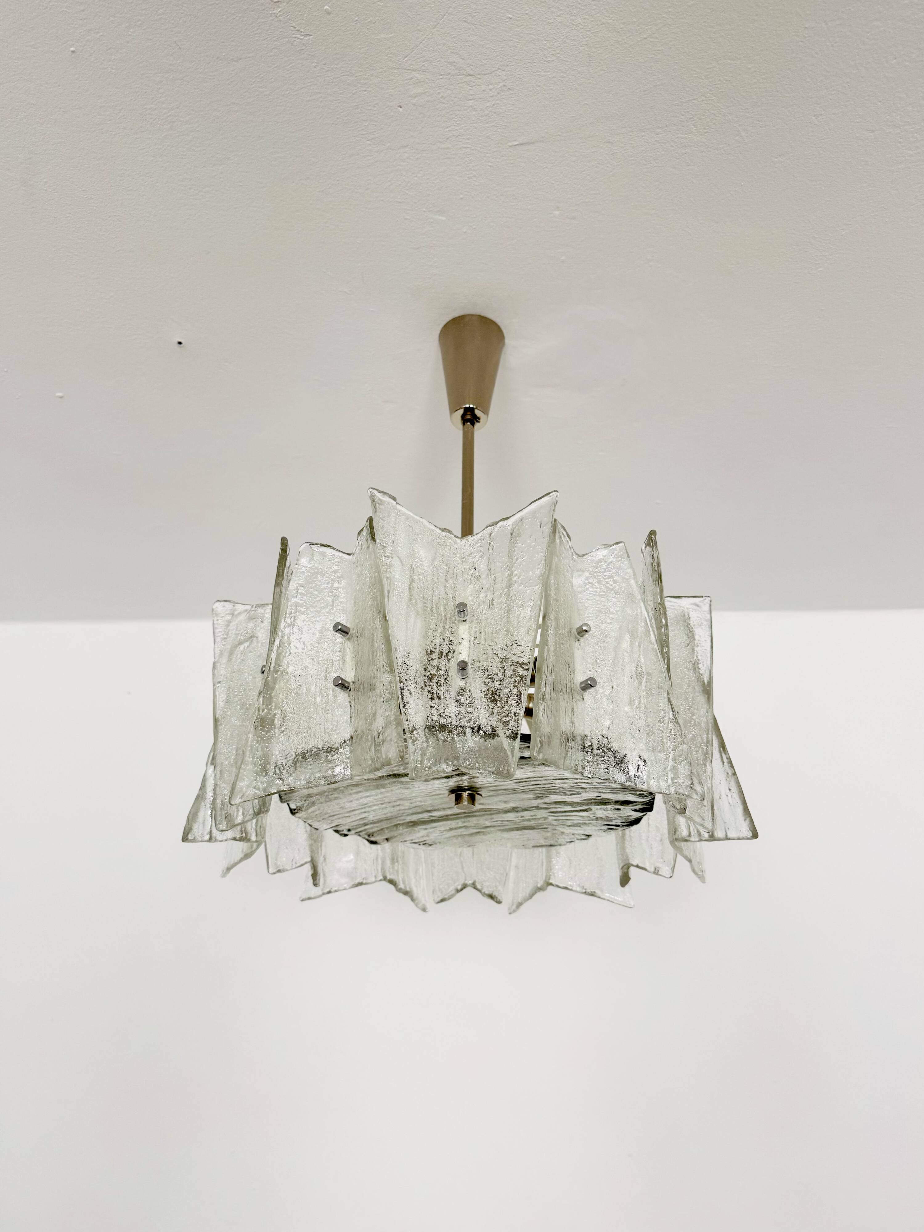 Austrian Ice Glass Chandelier