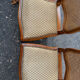 Set of 6 chairs in Louis XV style - carved wood and caning